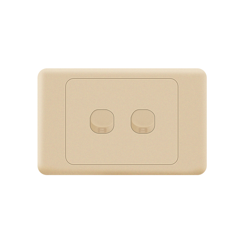 Australia Type-AS 2 Gang 2 Way switch-Gold